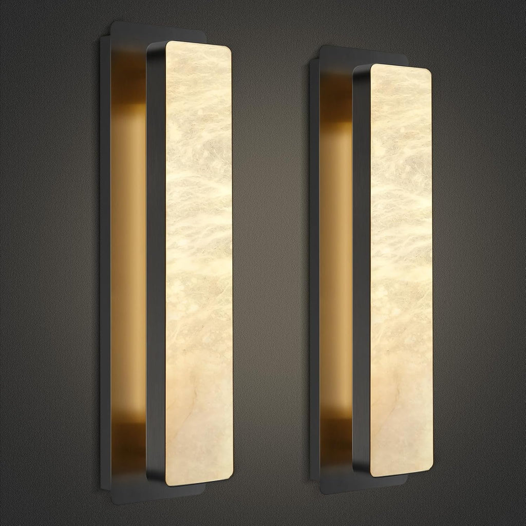 Alabaster Rectangle Wall Sconces 20" - view 5