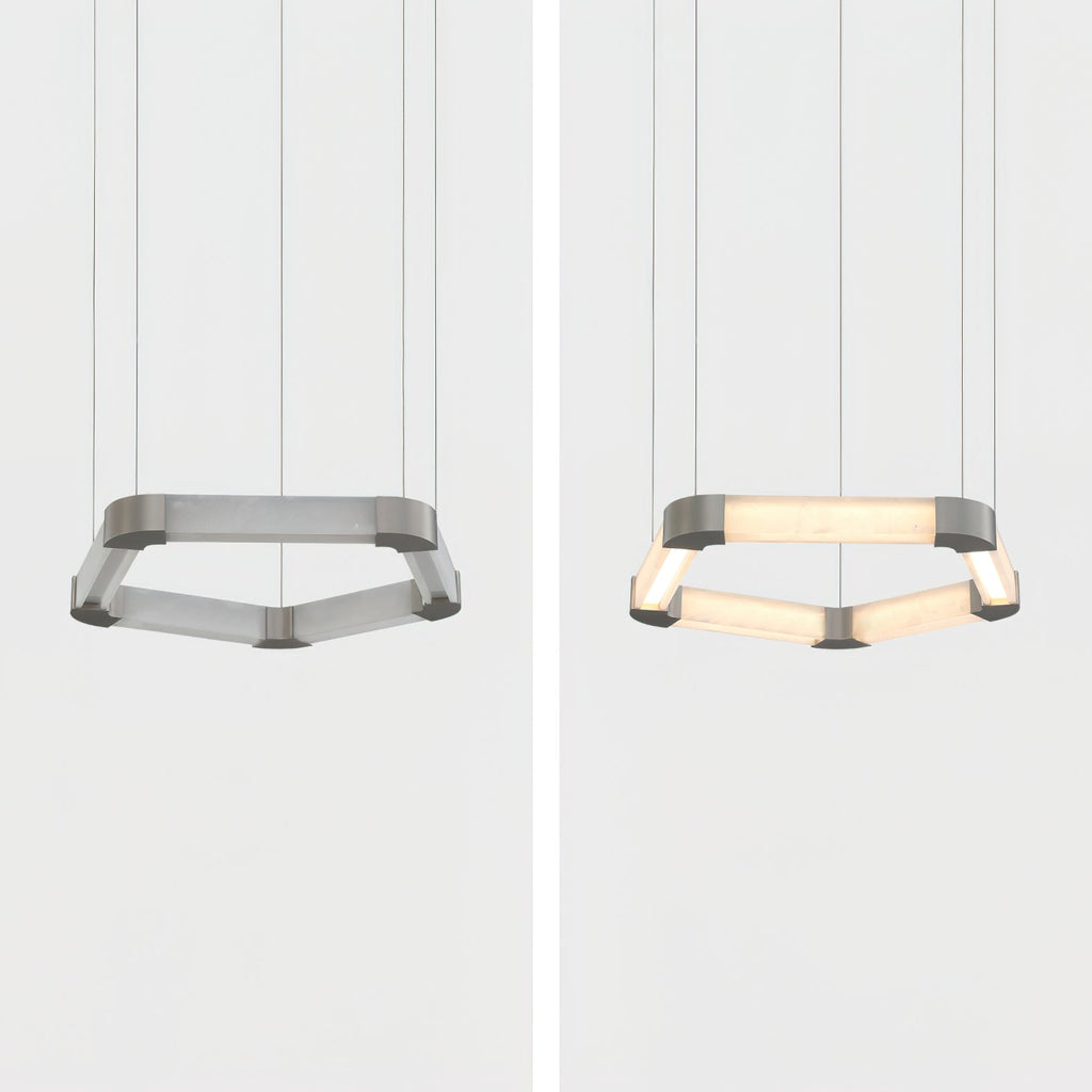 Alabaster Single Ring Chandelier - view 3
