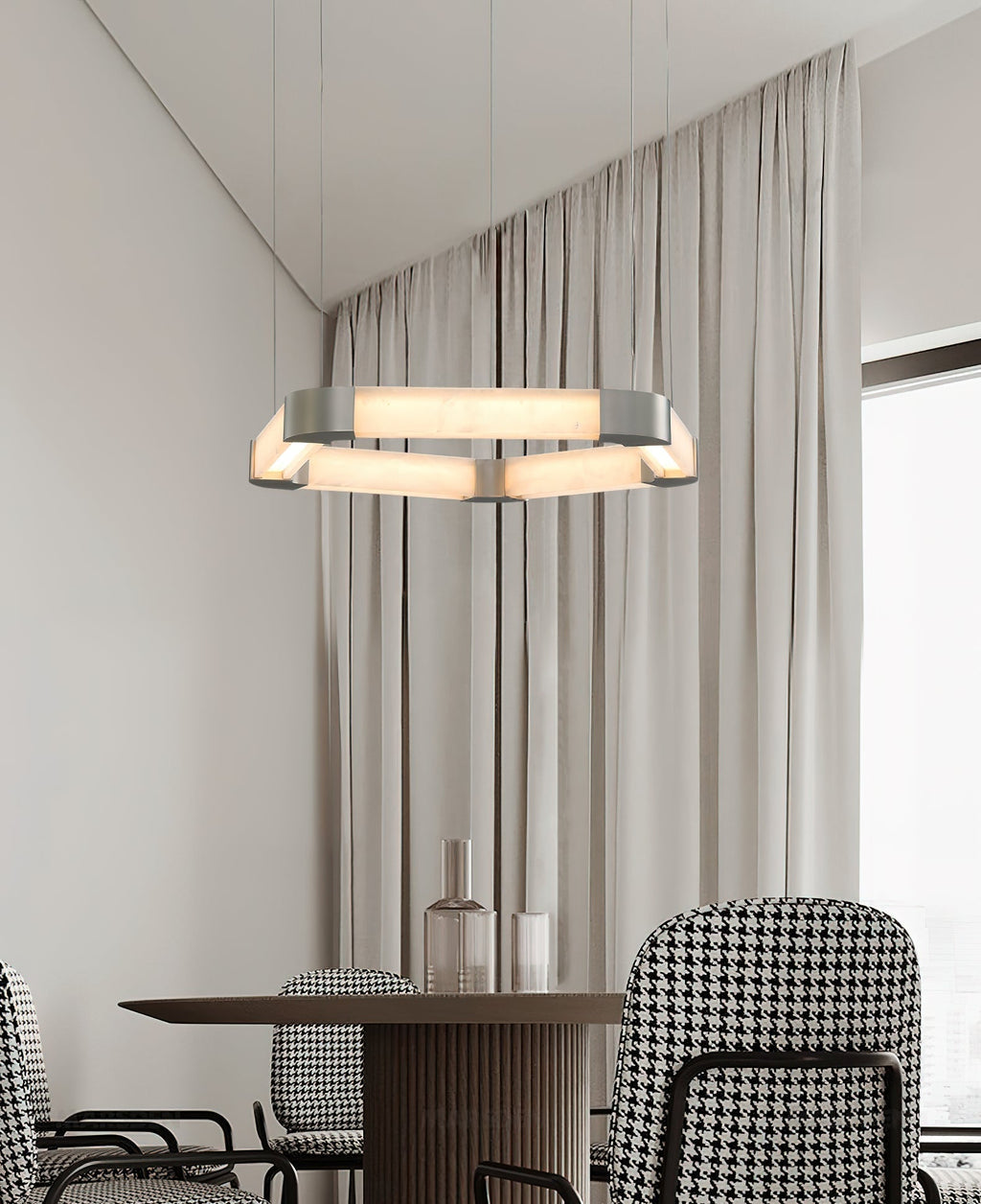 Alabaster Single Ring Chandelier - view 6