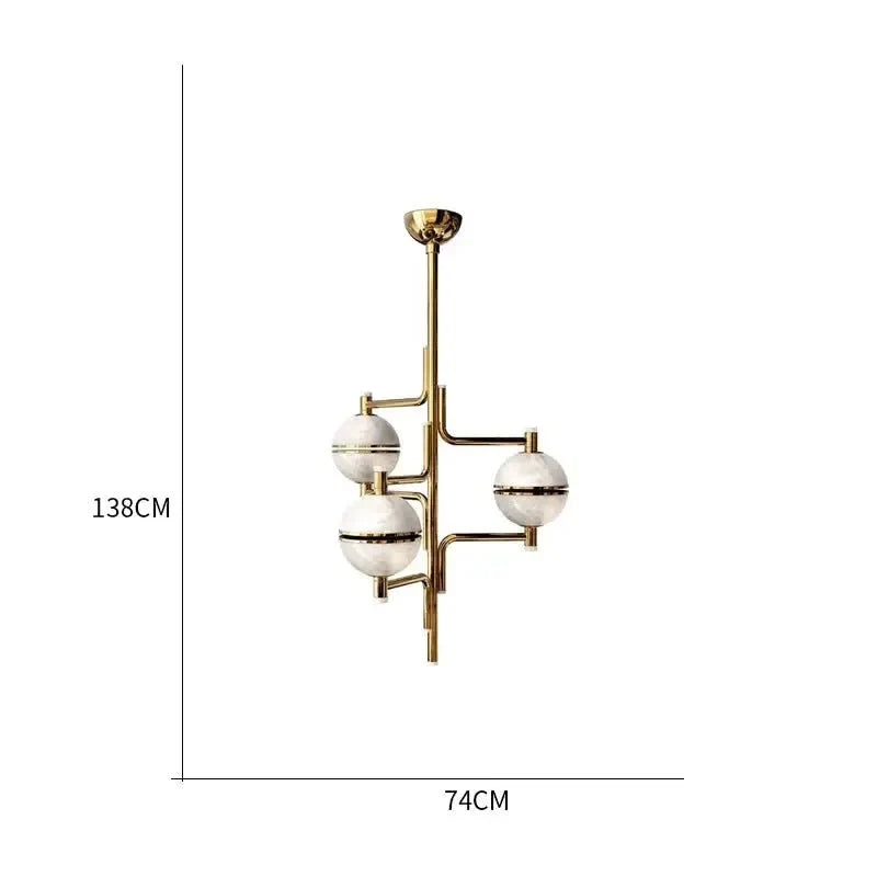 Alabaster Suspension Chandelier - Jecanoli