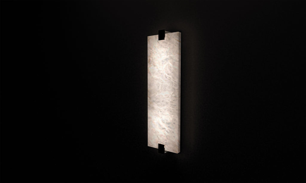 Alabaster Tapered Wall Sconce 20"H - view 5