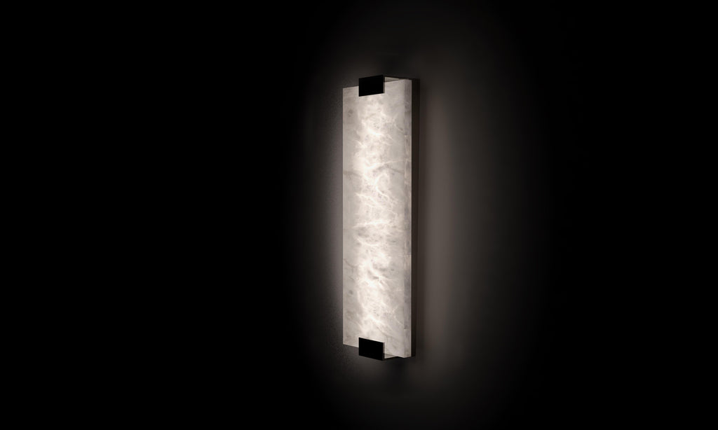 Alabaster Tapered Wall Sconce 20"H - view 8