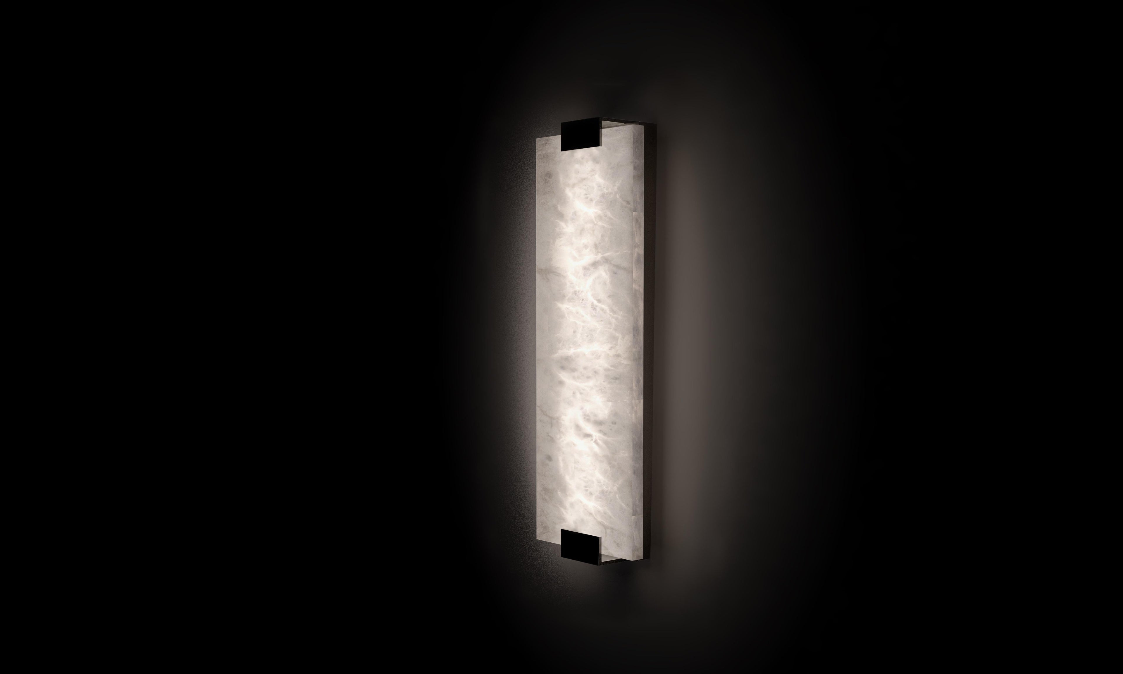 Alabaster Tapered Wall Sconce 20"H - view 8