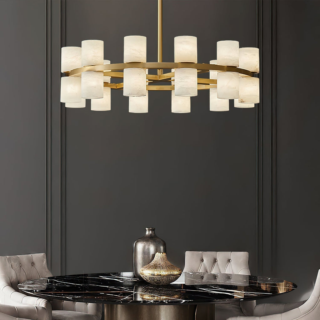 Alabaster Tiered Ring Chandelier - view 4