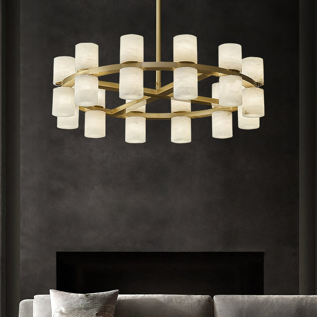 Alabaster Tiered Ring Chandelier - view 5