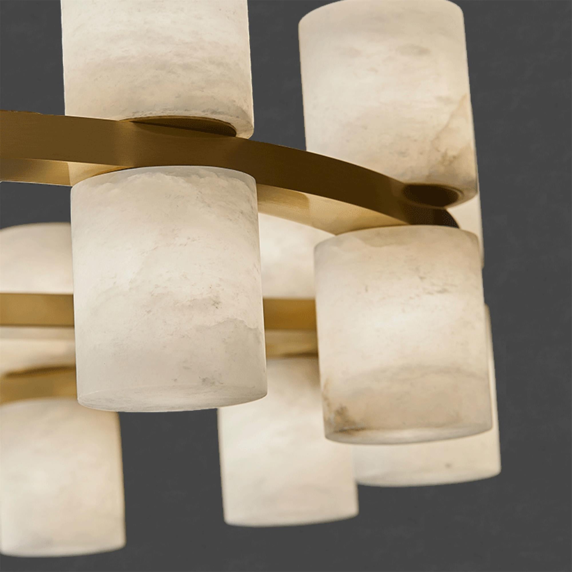 Alabaster Tiered Ring Chandelier - view 12