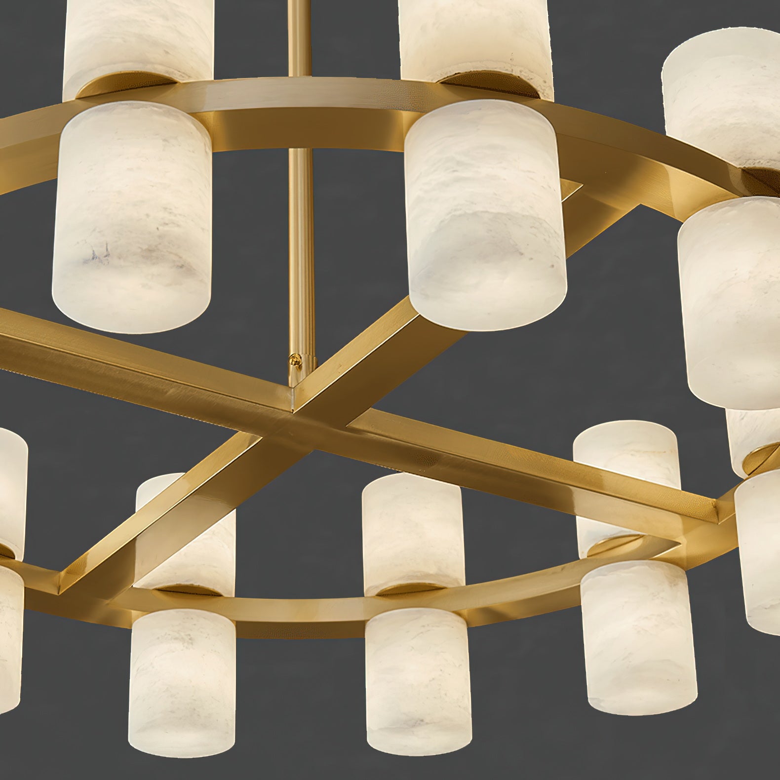 Alabaster Tiered Ring Chandelier - view 13