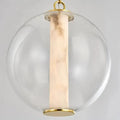 Alabaster Tube Glass Globe Pendant - Jecanoli