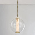 Alabaster Tube Glass Globe Pendant - Jecanoli