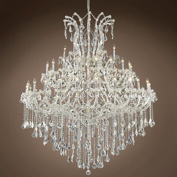 48 Lights Big Maria Theresa Chandelier 59X71 Inch Chrome Crystal Chandelier for Living Room-大吊灯-Jecanoli