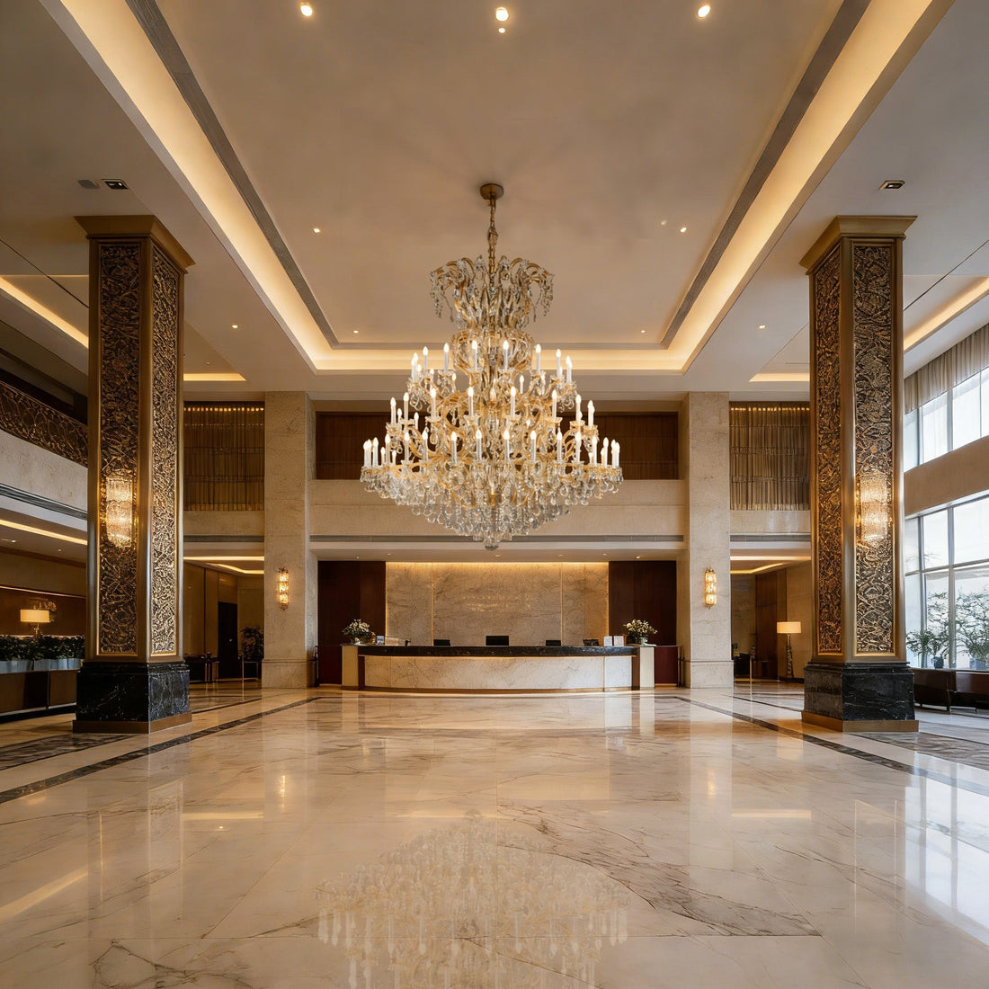84X94 Inch Huge Foyer Chandelier 73 Lights Big Crystal Chandelier for Hotel Lobby-大吊灯-Jecanoli