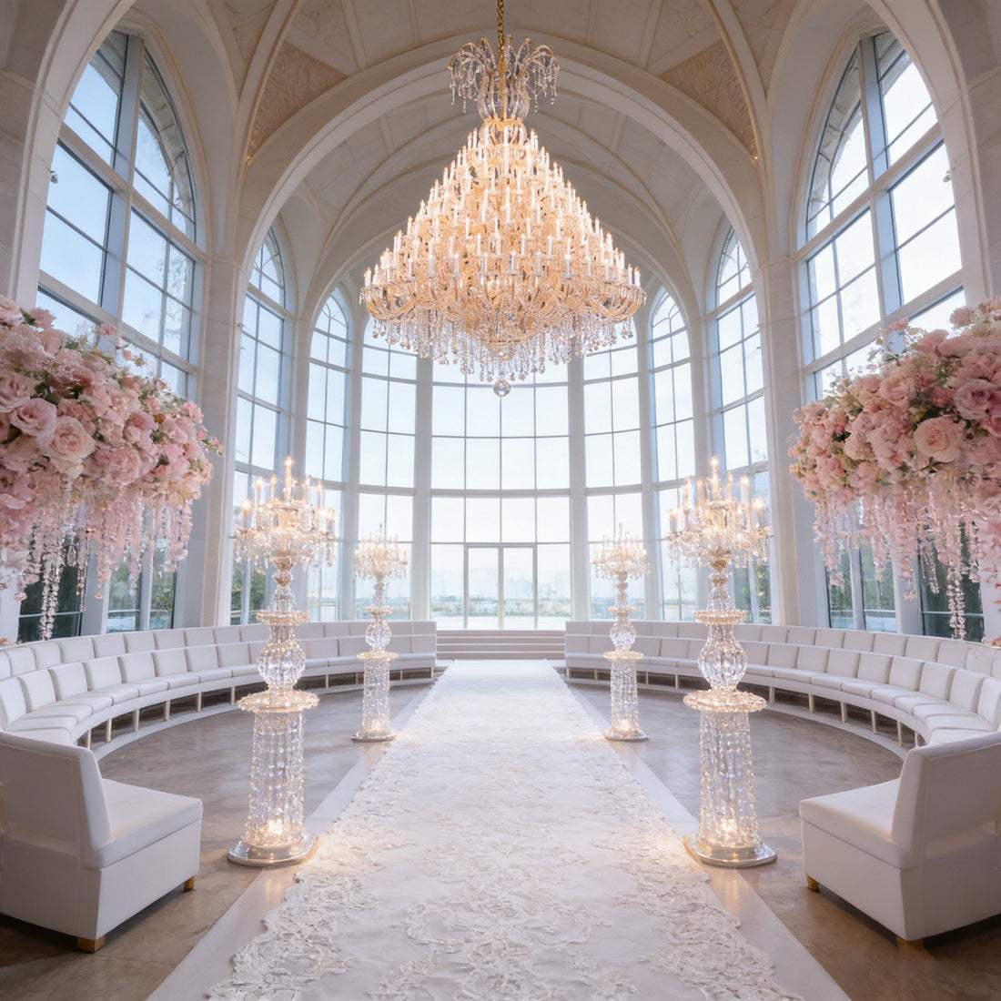 114X138 Inch Extra Large Chandelier Lighting for Hotel Lobby 200 Lights Oversized Foyer Crystal Lighting-大吊灯-Jecanoli