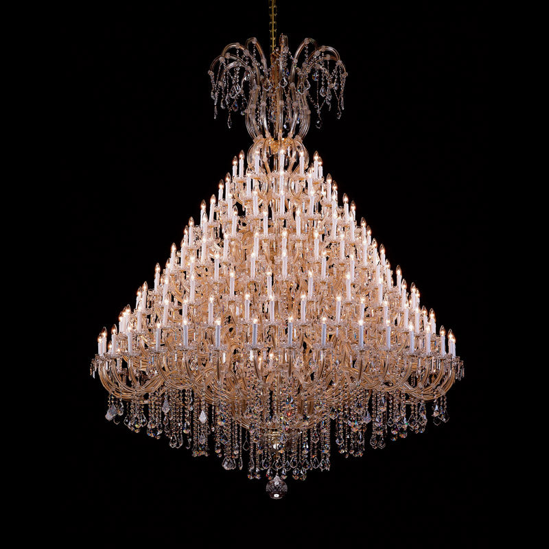 114X138 Inch Extra Large Chandelier Lighting for Hotel Lobby 200 Lights Oversized Foyer Crystal Lighting-大吊灯-Jecanoli
