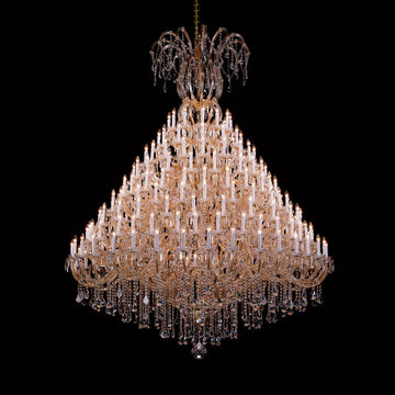 114X138 Inch Extra Large Chandelier Lighting for Hotel Lobby 200 Lights Oversized Foyer Crystal Lighting-大吊灯-Jecanoli