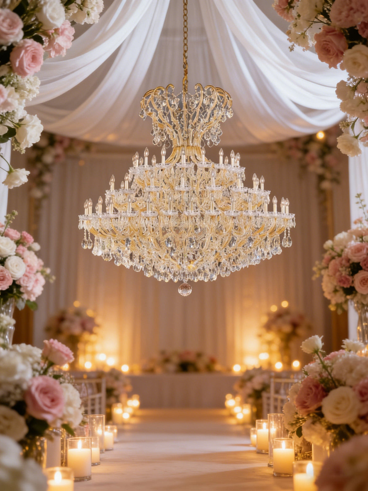 84 Inch Extra Large Crystal Chandelier Classical 72 Lights Maria Theresa Chandelier for Wedding Hall-大吊灯-Jecanoli
