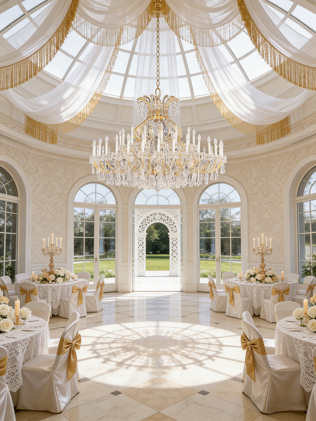 73X47 Inch Extra Wide Chandelier Big Maria Theresa Crystal Chandelier For Wedding Hall-大吊灯-Jecanoli
