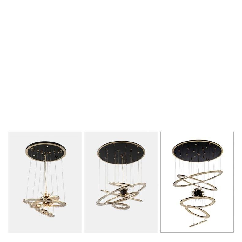 Aleron Crystal Ring Sputnik Chandelier - 24"w x 26"h - Jecanoli