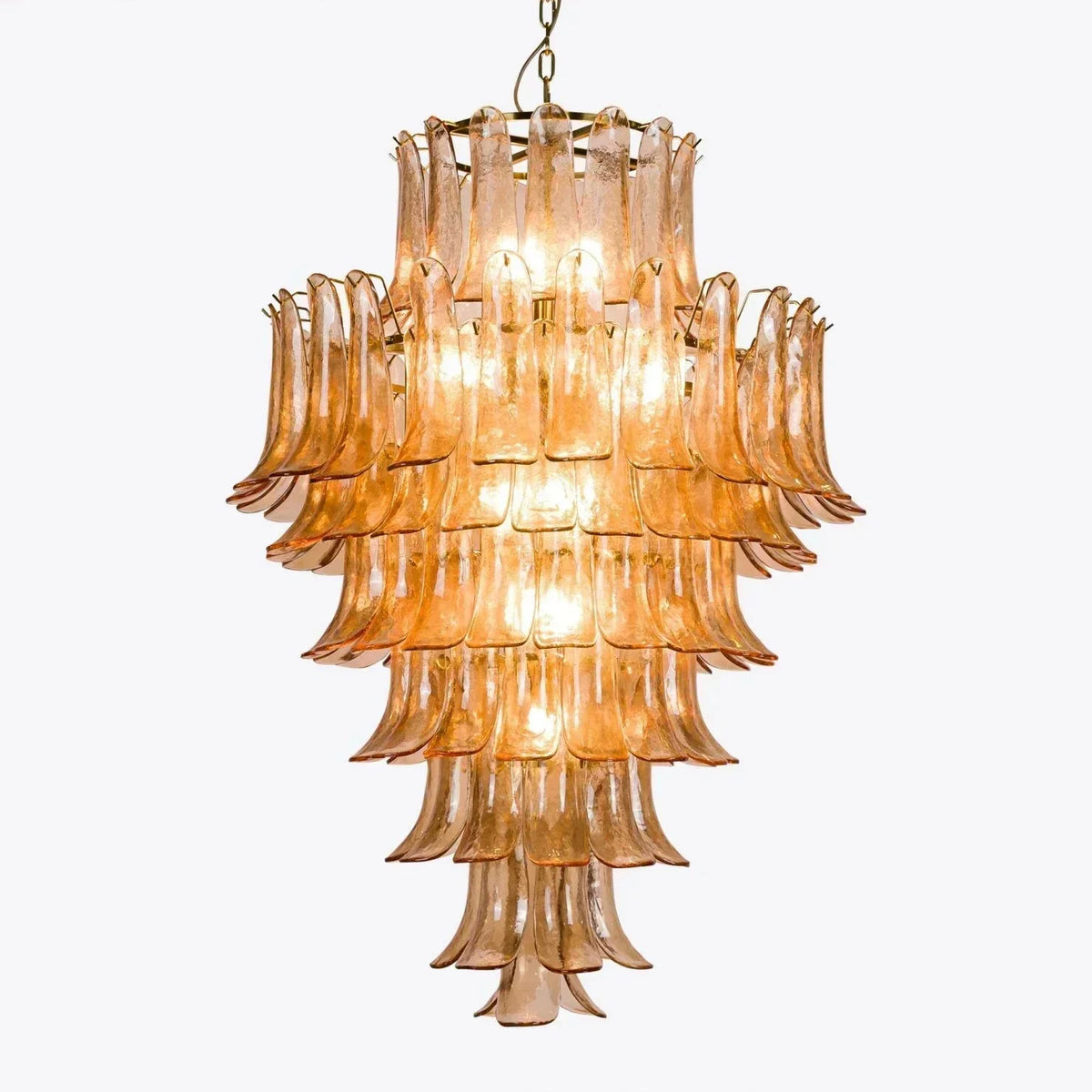 Amber Petalo Chandelier – 2 Sizes - Large 35.4"W - Manor Lights