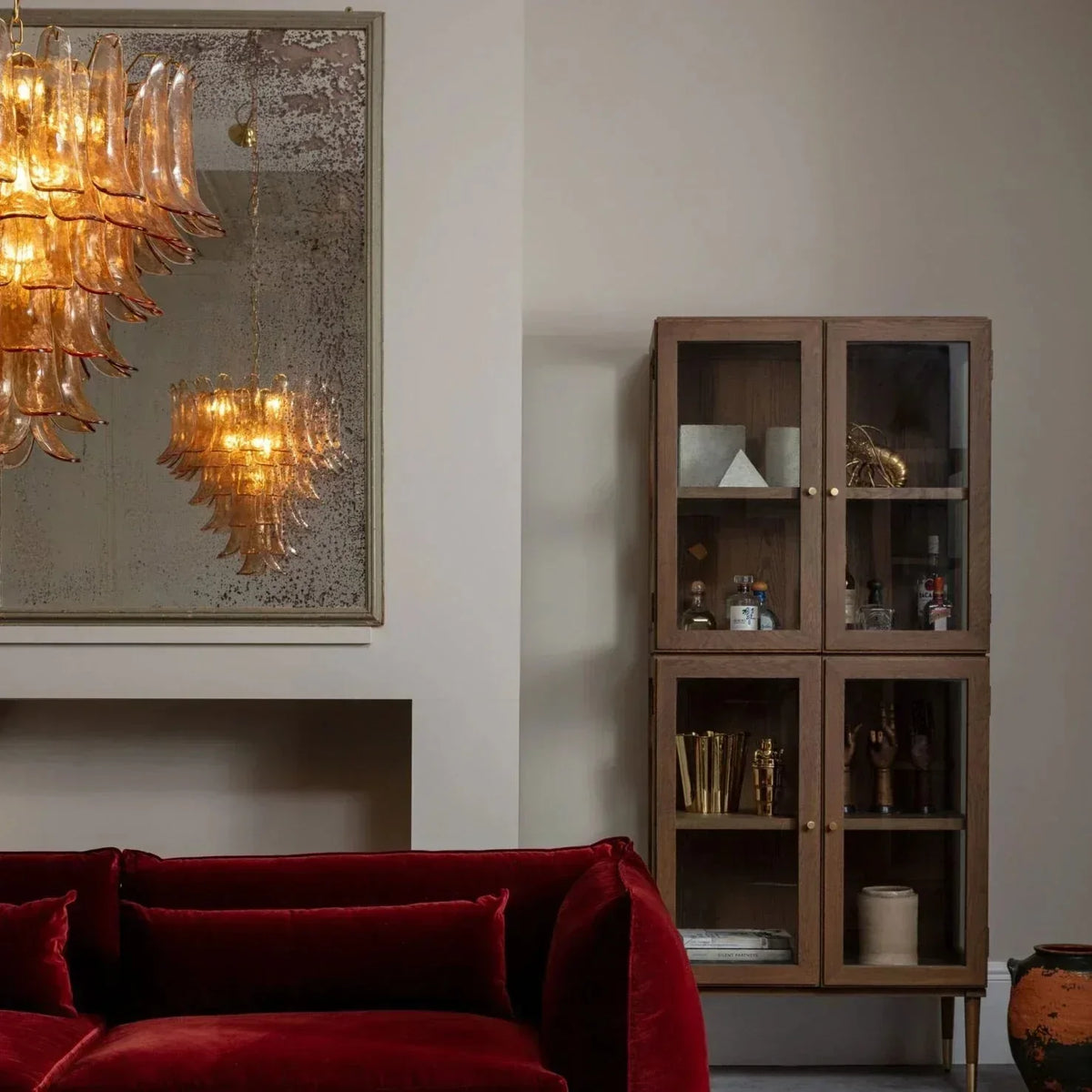 Amber Petalo Chandelier – 2 Sizes - Large 35.4"W - Manor Lights
