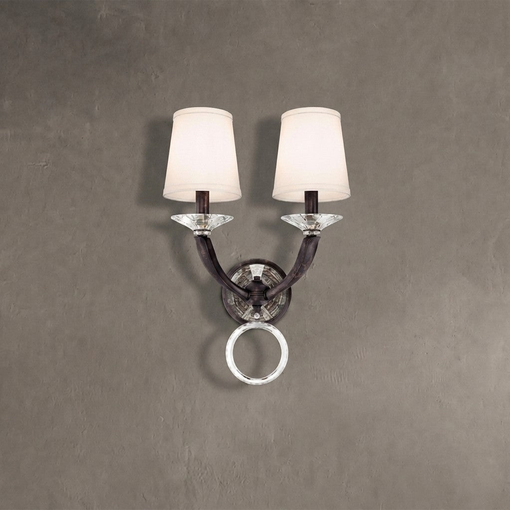Amelina 2 Light 8.5 inch Heirloom Bronze Wall Sconce Wall Light
