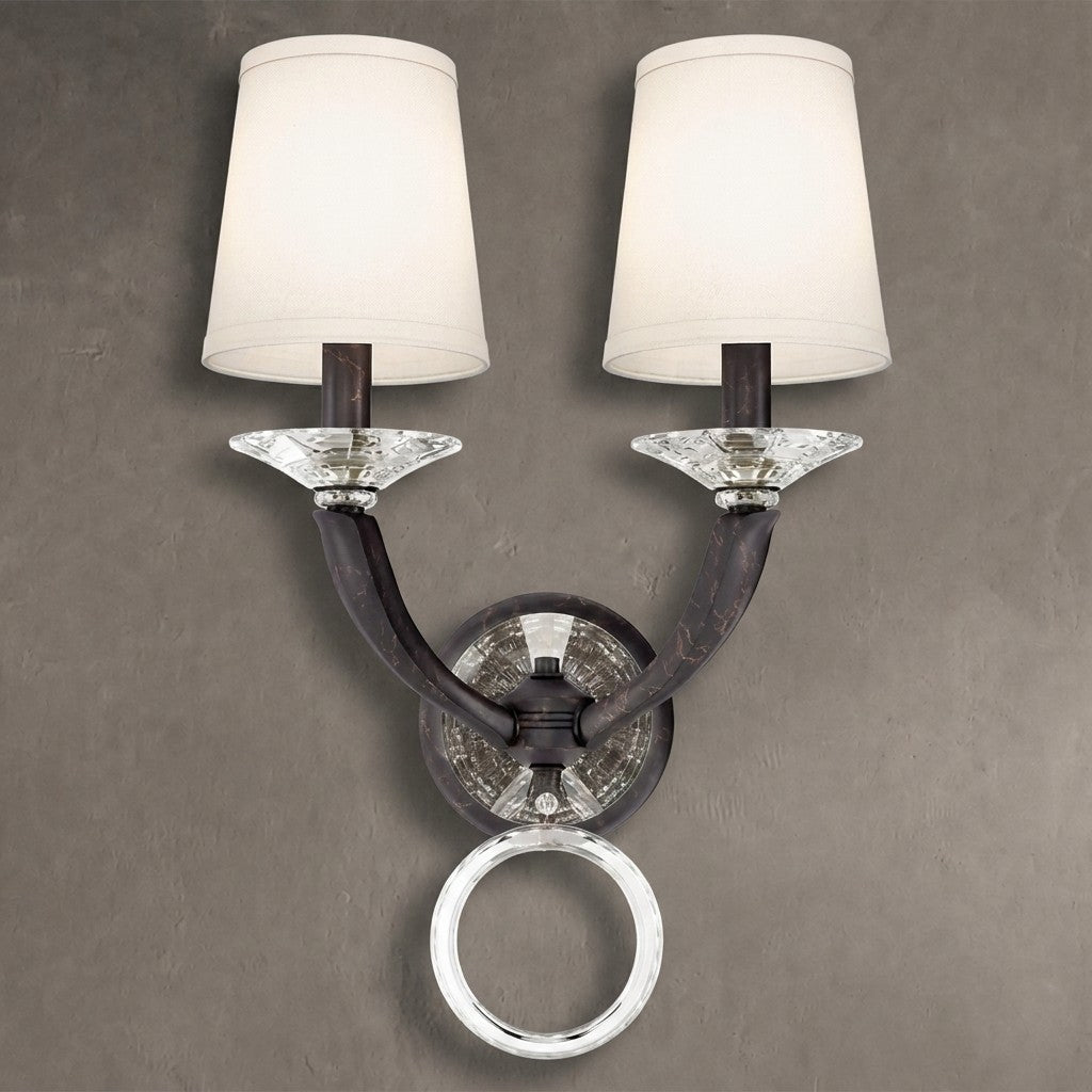 Amelina 2 Light 8.5 inch Heirloom Bronze Wall Sconce Wall Light
