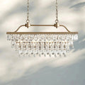 Anabelle Rectangular Chandelier in clear - dining room lighting