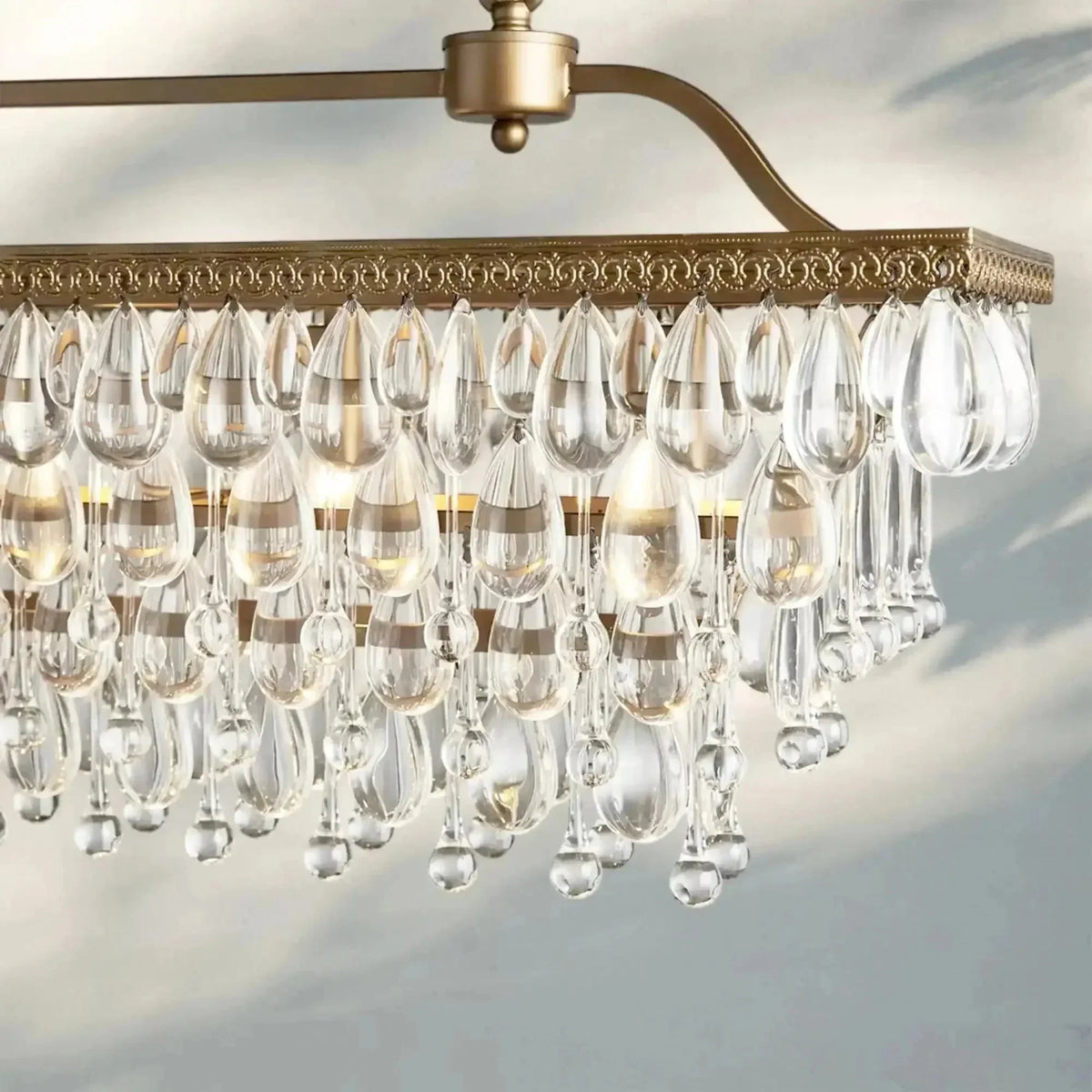 Anabelle Rectangular Chandelier - clear finish, modern home lighting