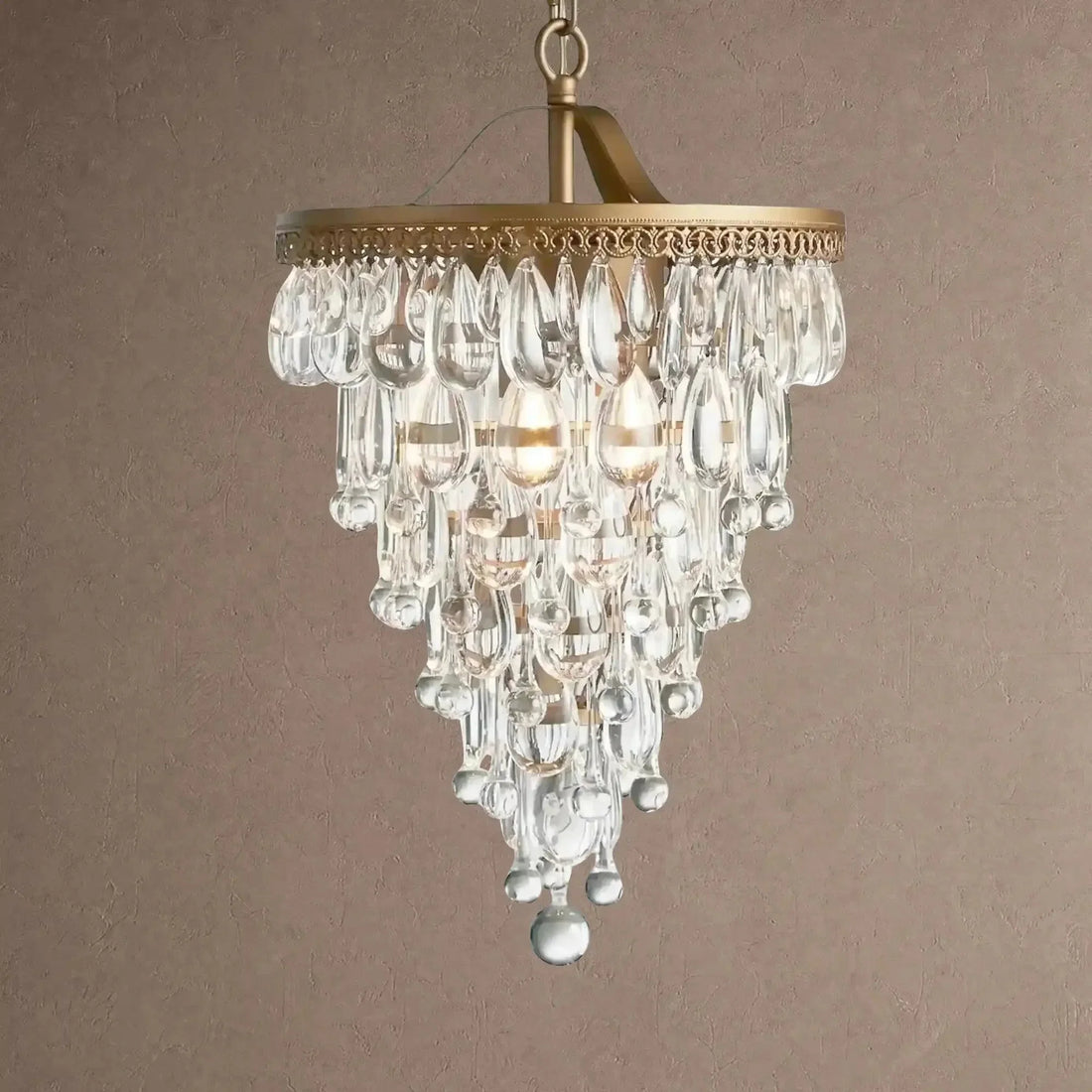 Anabelle Round Chandelier 17''23''H - 17''Jecanoli