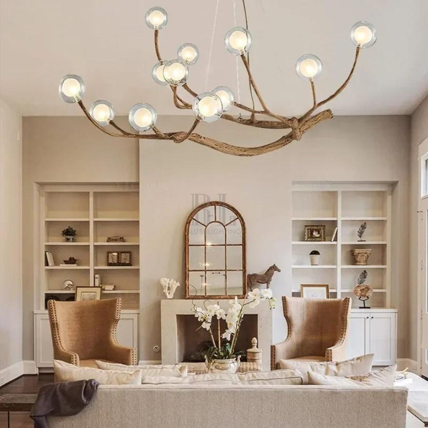 Appa Rustic Tree Branch Chandelier - - Jecanoli