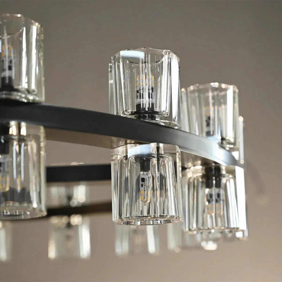 Auraline Crystal 2-Tier Round Chandelier 60"