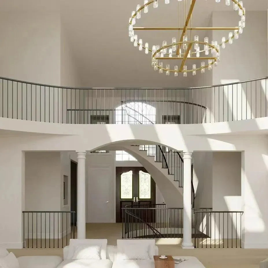 Auraline Crystal 2-Tier Round Chandelier 60"