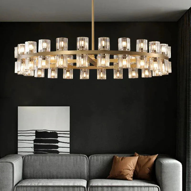 Auraline Modern Round Cryastal Chandelier
