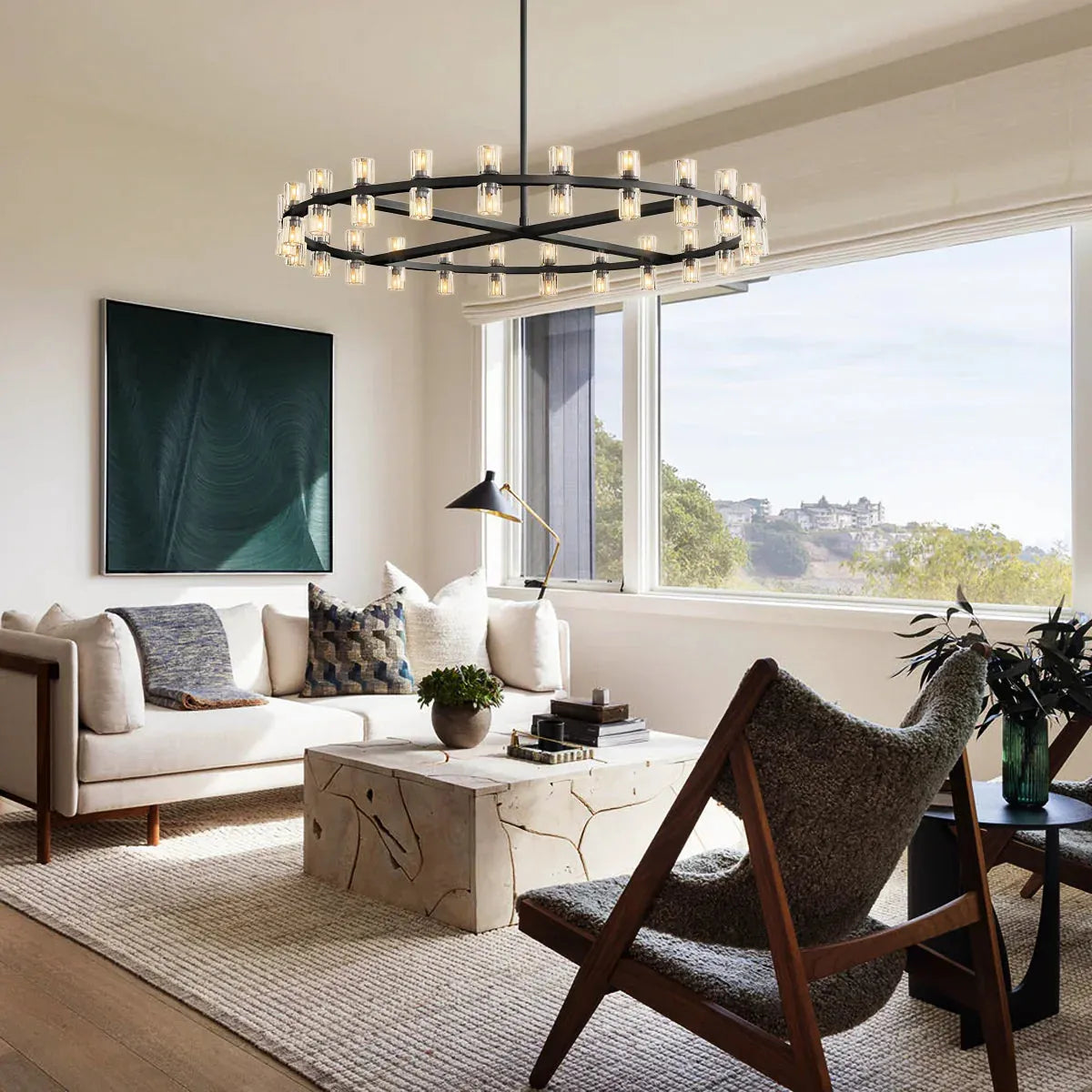 Auraline Modern Round Cryastal Chandelier