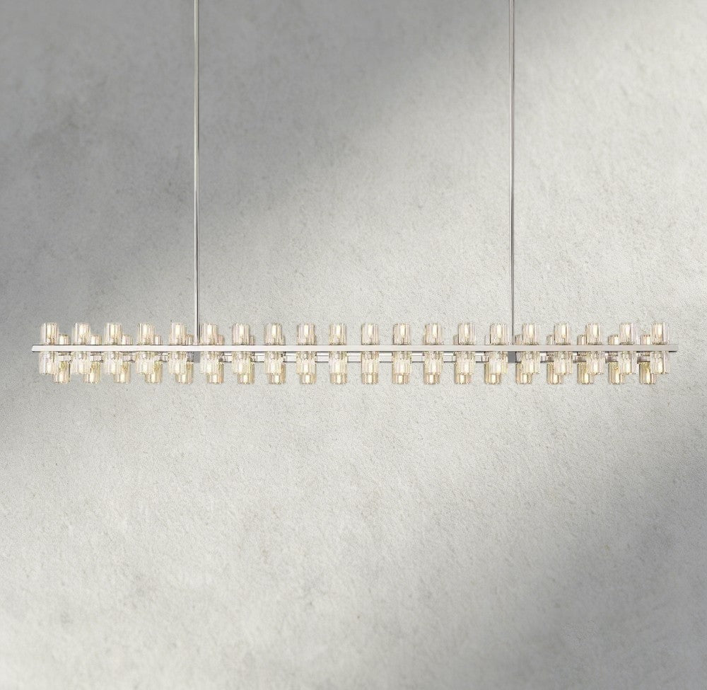 Arcachon LED Rectangular Chandelier 54", 72"-chandelier-Jecanoli