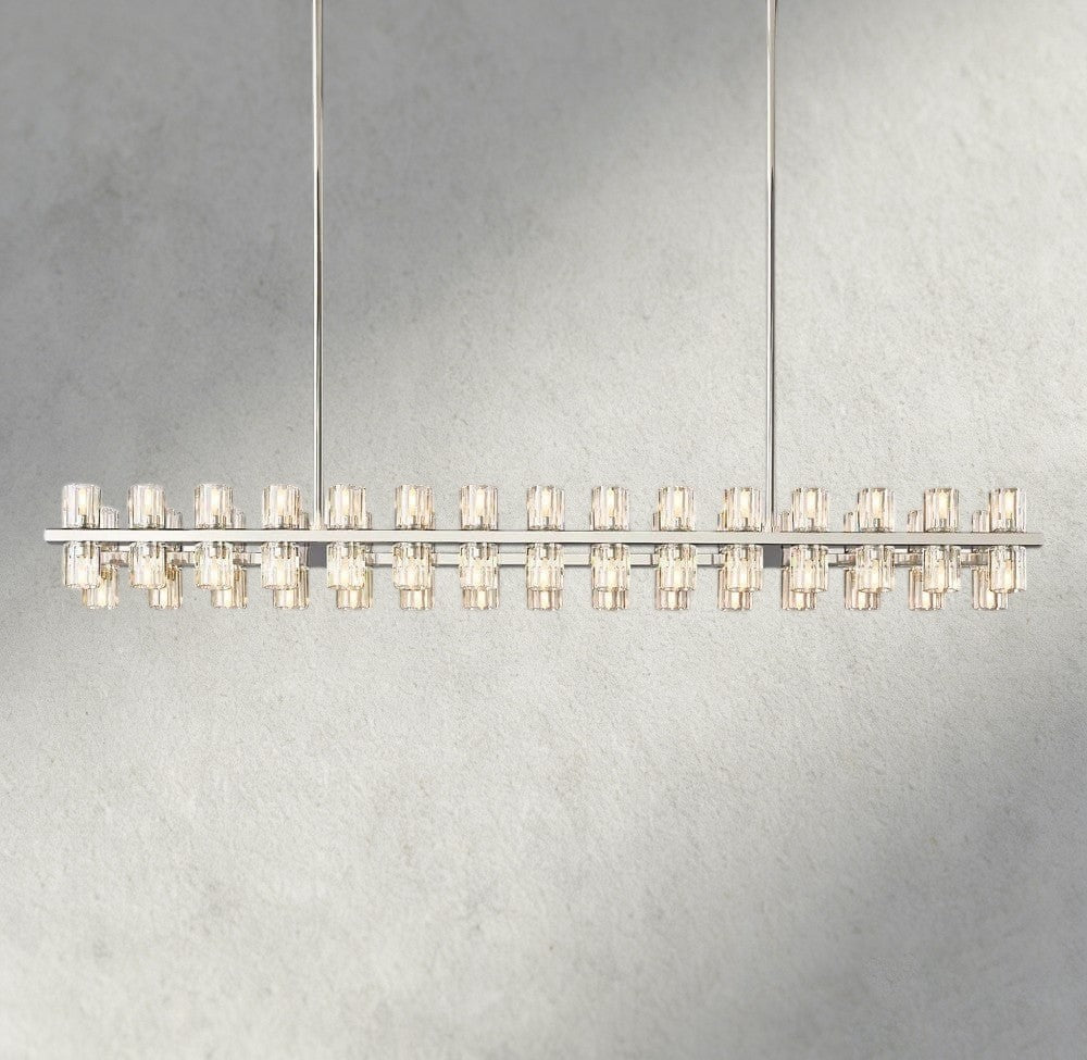 Arcachon LED Rectangular Chandelier 54", 72"-chandelier-Jecanoli