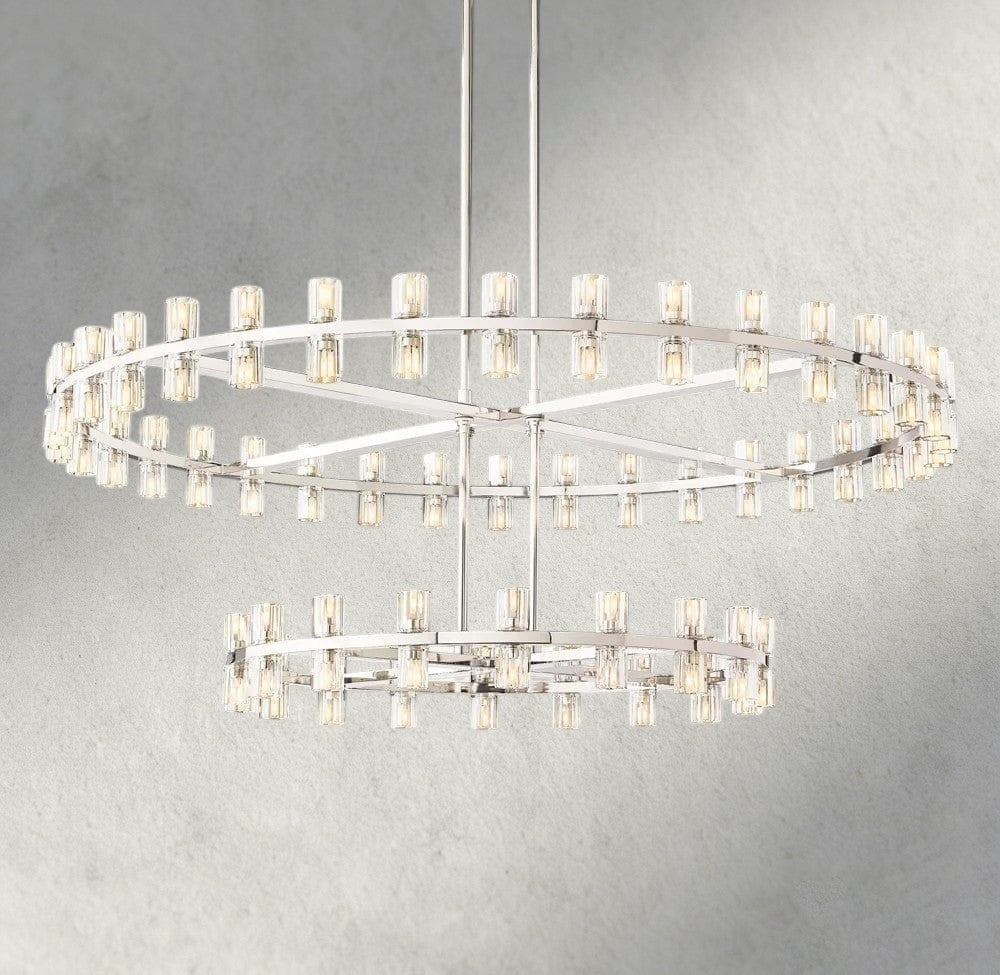 Arcachon LED Round Two-Tier Chandelier 60"-chandelier-Jecanoli