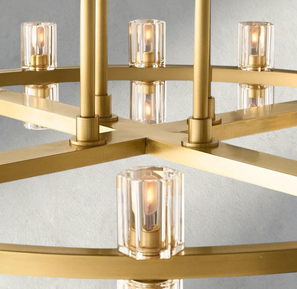 Arcachon LED Round Two-Tier Chandelier 60"-chandelier-Jecanoli