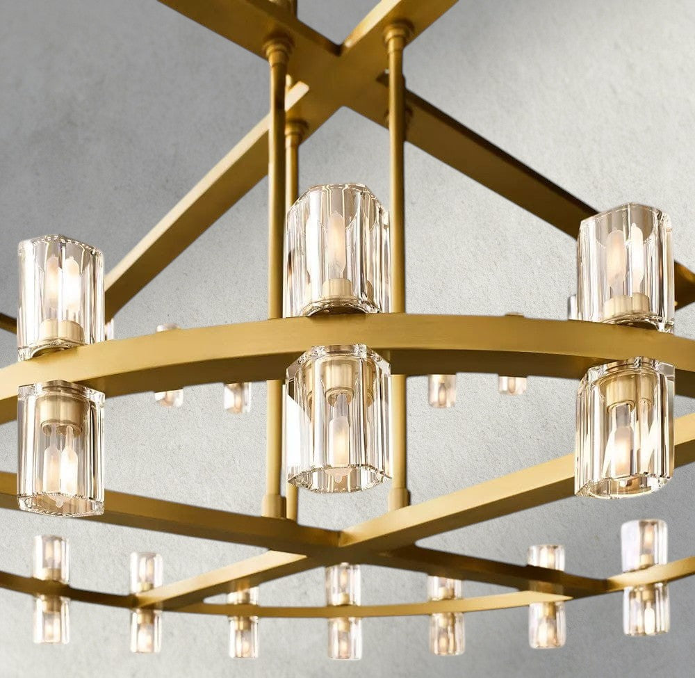 Arcachon LED Round Two-Tier Chandelier 60"-chandelier-Jecanoli