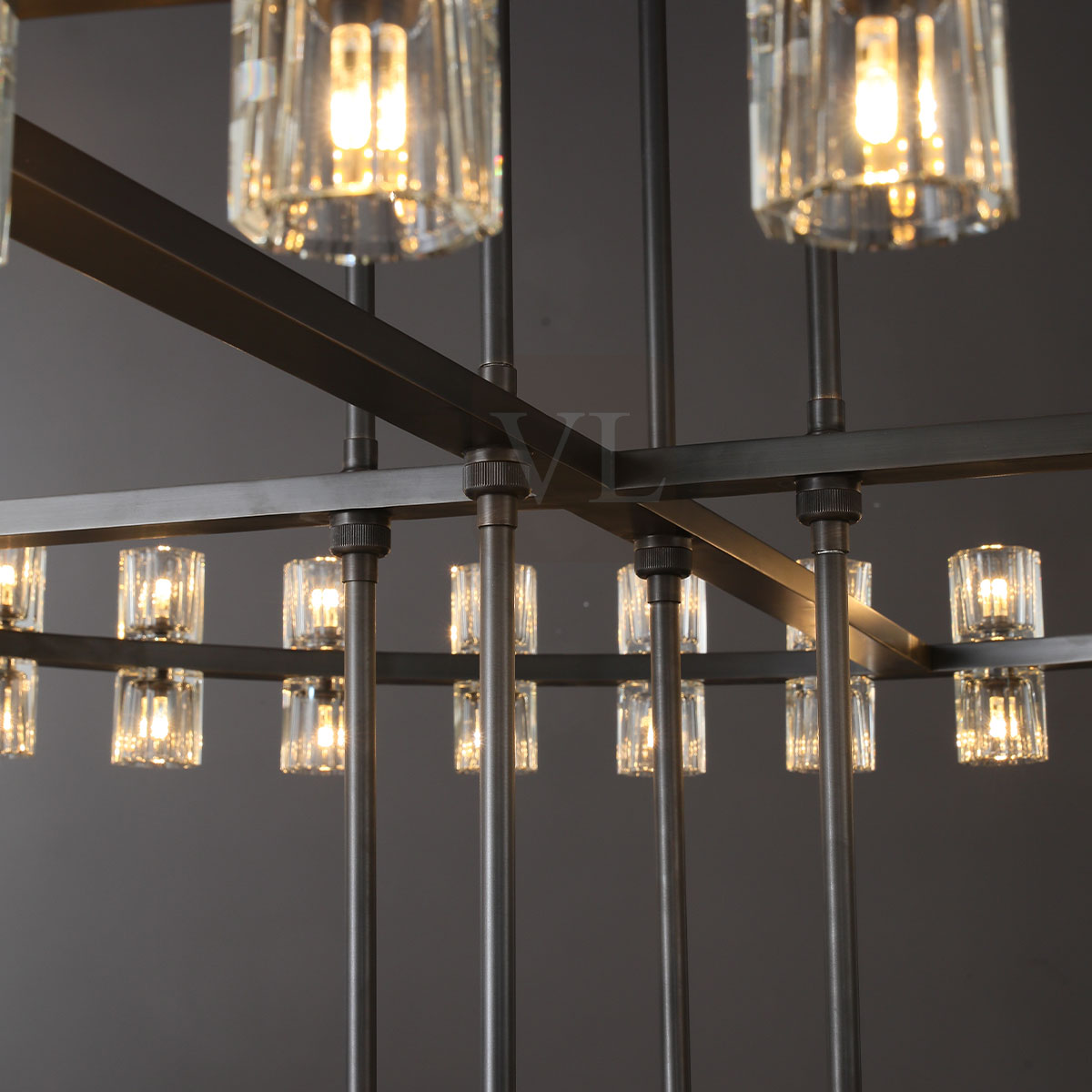 Auraline Crystal 2-Tier Round Chandelier 60"