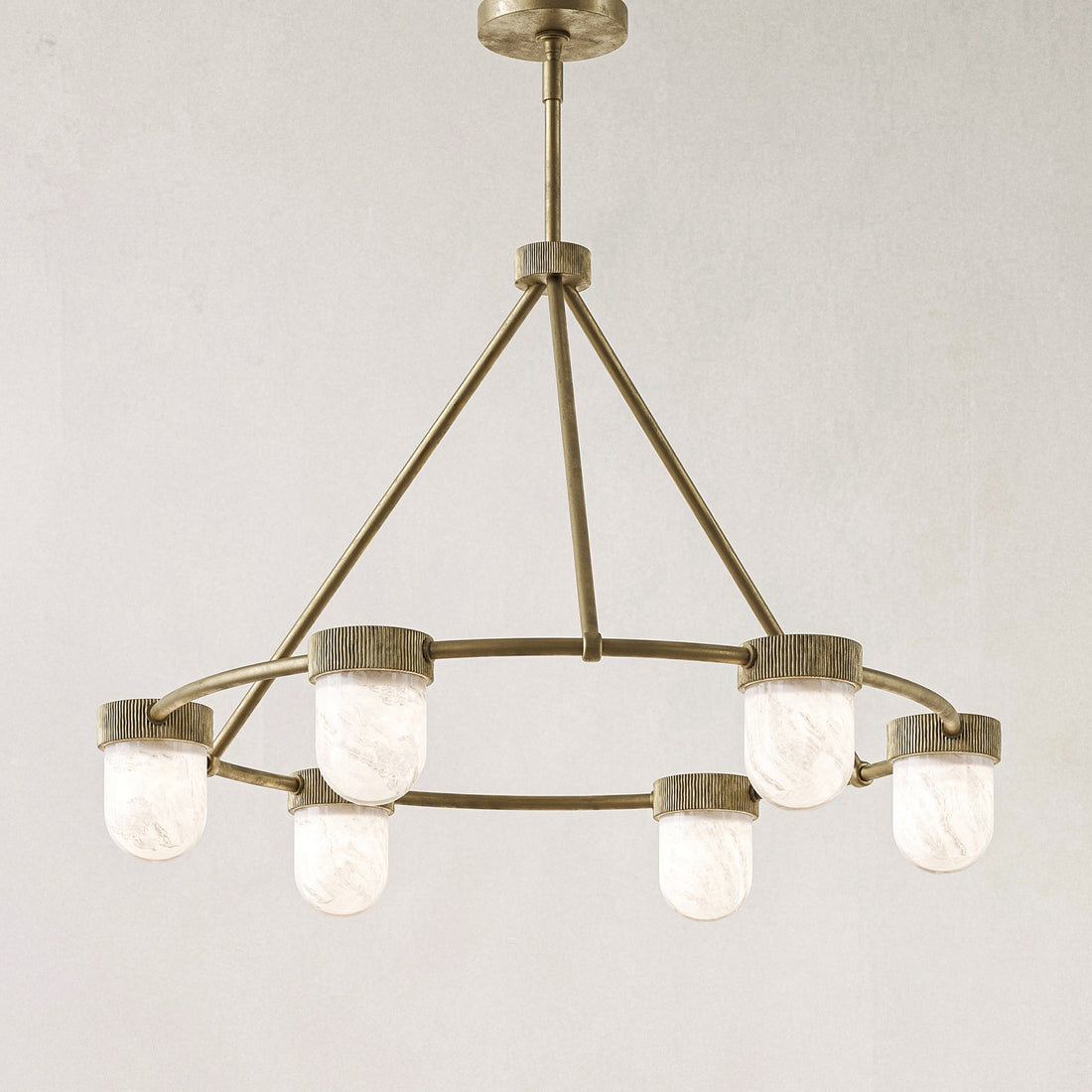 Arora Alabaster Chandelier 35" - Jecanoli
