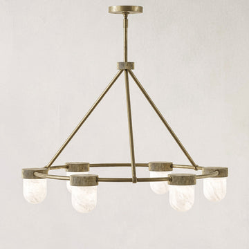 Arora Alabaster Chandelier 35" - Jecanoli