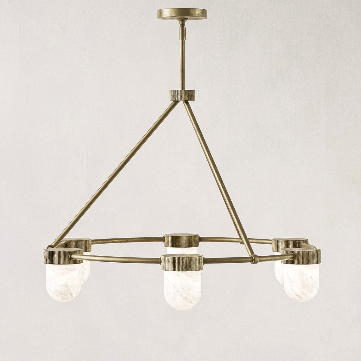 Arora Alabaster Chandelier 35" - Jecanoli