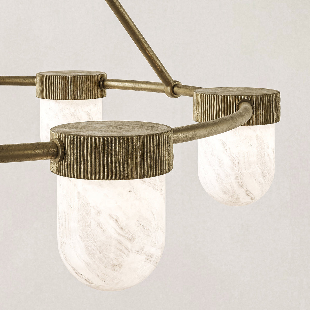 Arora Alabaster Chandelier 35" - Jecanoli