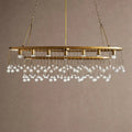 Aubrey 7 Light Oval Chandelier - BrassBlushlighting