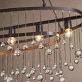 Aubrey 7 Light Oval Chandelier - BlackBlushlighting