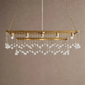 Aubrey Rectangular Chandelier 47''60'' - 47‘’BrassBlushlighting