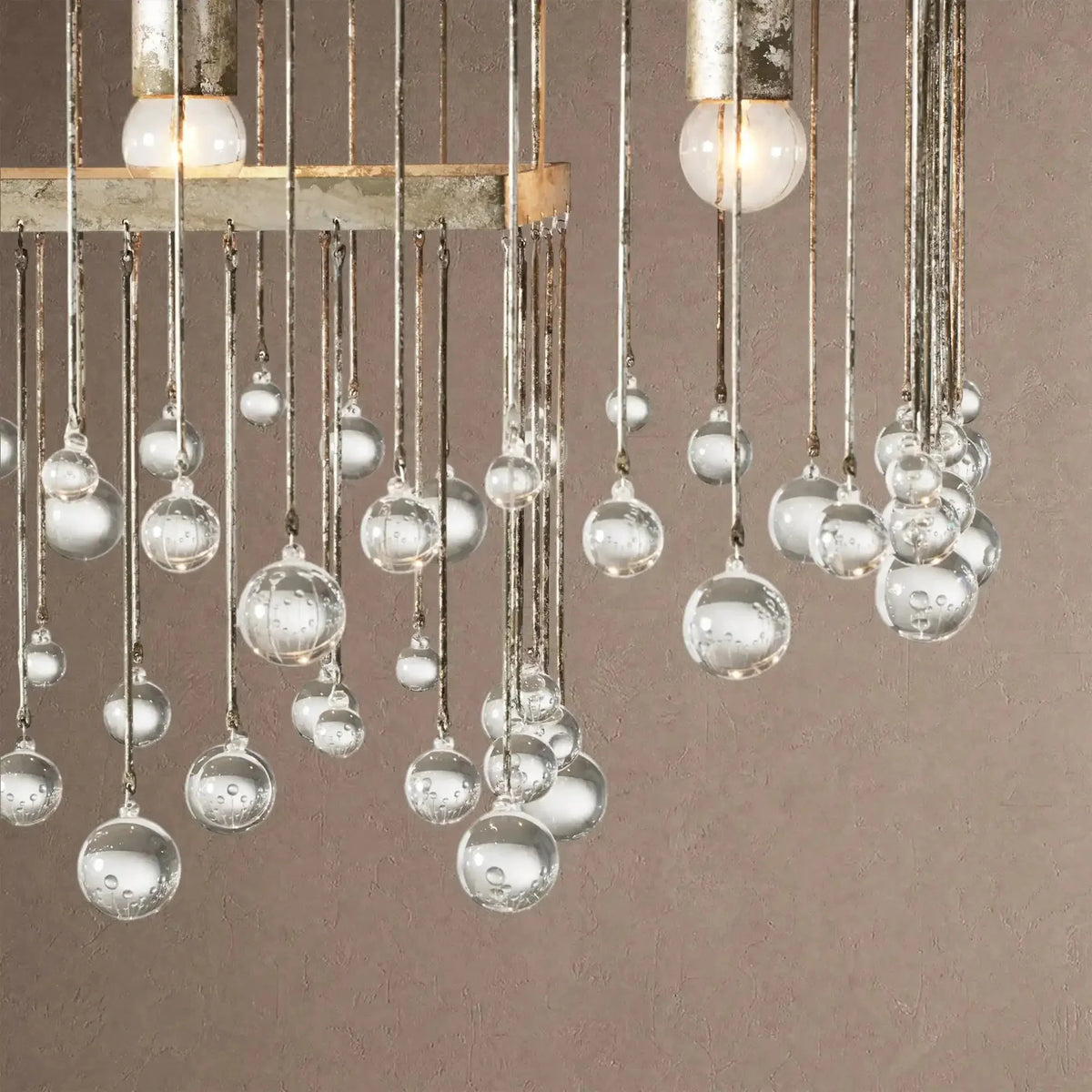 Aubrey Rectangular Chandelier 47''60'' - 47‘’SilverBlushlighting