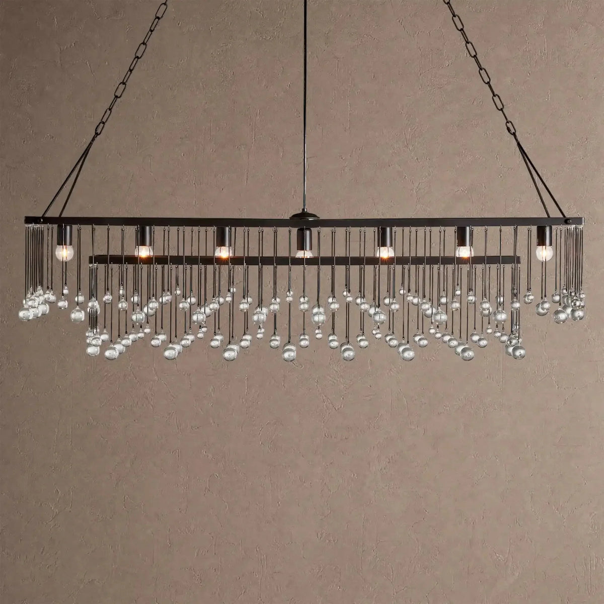 Aubrey Rectangular Chandelier 47''60'' - 60‘’BronzeBlushlighting