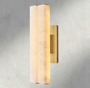 Audubon Alabaster Double Sconce-Jecanoli