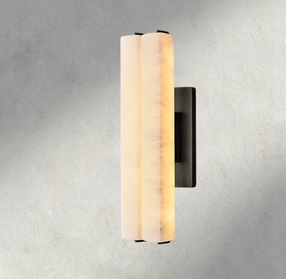 Audubon Alabaster Double Sconce-Jecanoli